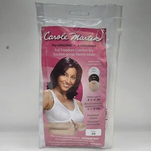 New- Carole Martin 38 B-DD Beige Front Closure Wireless Comfort Bra